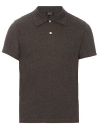 A.P.C. Short Sleeved Cotton Jersey Polo Shirt