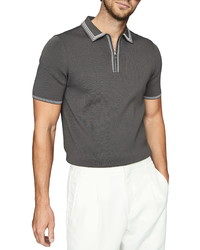 Reiss Stetson Tipped Zip Polo