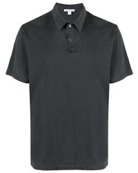 James Perse Sueded Jersey Polo Shirt