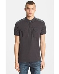 Diesel T Kirti Jersey Polo With Chambray Trim