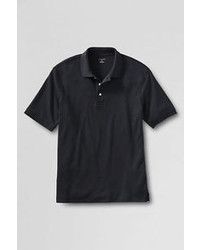 Lands' End Tall Banded Short Sleeve Pima Polo Green Biscay