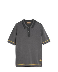 Burberry Tipped Cotton Jersey Polo Shirt