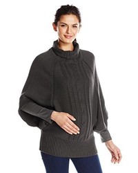 enVogue Mothers En Vogue Maternity And Nursing Cable Knit Poncho Sweater