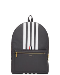 Thom Browne Grey Structured 4 Bar Stripe Backpack