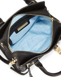 Cynthia Rowley Dylan Mini Stingray Print Satchel Bag Blackblue