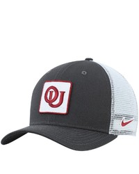 Nike Anthracite Oklahoma Sooners Classic 99 Alternate Logo Trucker Adjustable Snapback Hat