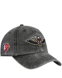 '47 Black New Orleans Pelicans 75th Anniversary Rocker Clean Up Adjustable Hat