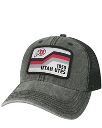 LEGACY ATHLETIC Black Utah Utes Sun Bars Dashboard Trucker Snapback Hat