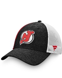 FANATICS Branded Black New Jersey Devils Authentic Pro Locker Room Trucker Snapback Hat At Nordstrom