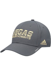 adidas Charcoal Vegas Golden Knights 2021 Locker Room Roready Flex Hat