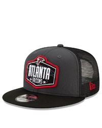 New Era Graphiteblack Atlanta Falcons 2021 Nfl Draft Trucker 9fifty Snapback Adjustable Hat