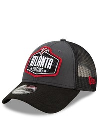 New Era Graphiteblack Atlanta Falcons 2021 Nfl Draft Trucker 9forty Snapback Adjustable Hat