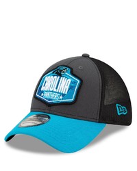 New Era Graphiteblue Carolina Panthers 2021 Nfl Draft Trucker 39thirty Flex Hat