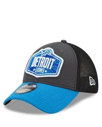 New Era Graphiteblue Detroit Lions 2021 Nfl Draft Trucker 39thirty Flex Hat