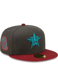 New Era Graphitecardinal Houston Astros 50th Anniversary Titlewave 59fifty Fitted Hat At Nordstrom