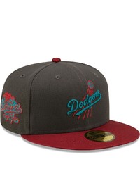 New Era Graphitecardinal Los Angeles Dodgers 100th Anniversary Titlewave 59fifty Fitted Hat At Nordstrom