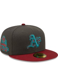 New Era Graphitecardinal Oakland Athletics 40th Anniversary Titlewave 59fifty Fitted Hat At Nordstrom