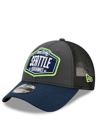New Era Graphitecollege Navy Seattle Seahawks 2021 Nfl Draft Trucker 9forty Snapback Adjustable Hat At Nordstrom