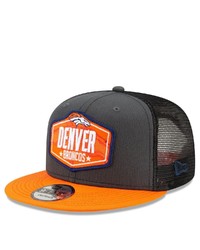 New Era Graphiteorange Denver Broncos 2021 Nfl Draft Trucker 9fifty Snapback Adjustable Hat