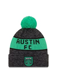 New Era Black Austin Fc Kick Off Cuffed Knit Hat With Pom At Nordstrom