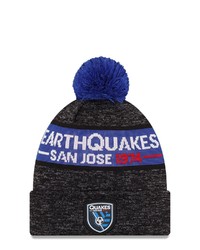 New Era Black San Jose Earthquakes Kick Off Cuffed Knit Hat With Pom At Nordstrom