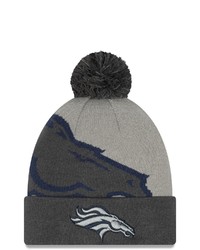 New Era Graphite Denver Broncos Logo Whiz Redux Cuffed Knit Hat At Nordstrom