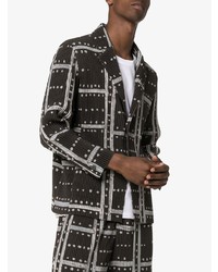 Homme Plissé Issey Miyake Pleated Ladder Check Jacket
