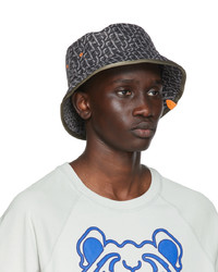 Kenzo Grey Black Jacquard Bucket Hat