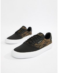 Charcoal Print Canvas Low Top Sneakers