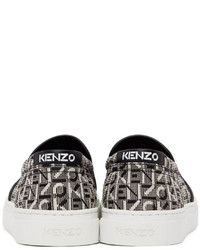 Kenzo Black White K Skate Monogram Sneakers
