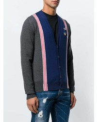 DSQUARED2 Bicolour Cardigan With Stripe Bands