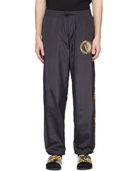 VERSACE JEANS COUTURE Black Bonded Trousers