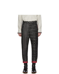 Haider Ackermann Grey Cropped Low Crotch Trousers