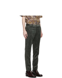 Dries Van Noten Grey Patterned Trousers