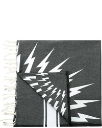 Charcoal Print Cotton Scarf