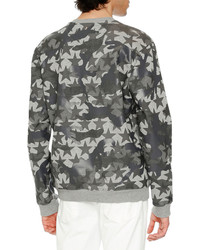 Valentino Camustars Printed Sweatshirt Gray