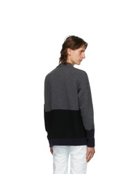 Off-White Grey Color Block Sweater