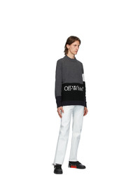 Off-White Grey Color Block Sweater