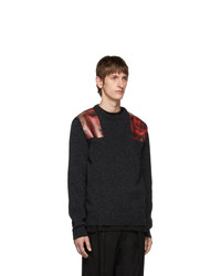 Raf Simons Grey Patches Sweater