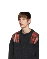Raf Simons Grey Patches Sweater