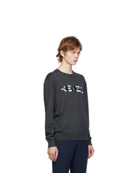 Kenzo Grey Wool Logo Sweater