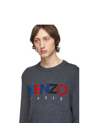 Kenzo Grey Wool Paris Sweater