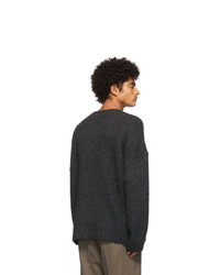 Our Legacy Grey Wool Popover Sweater