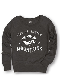 Heather Charcoal In The Mountains Slouchy Pullover