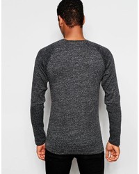 Esprit Long Sleeve Top With Seattle Print In Gray