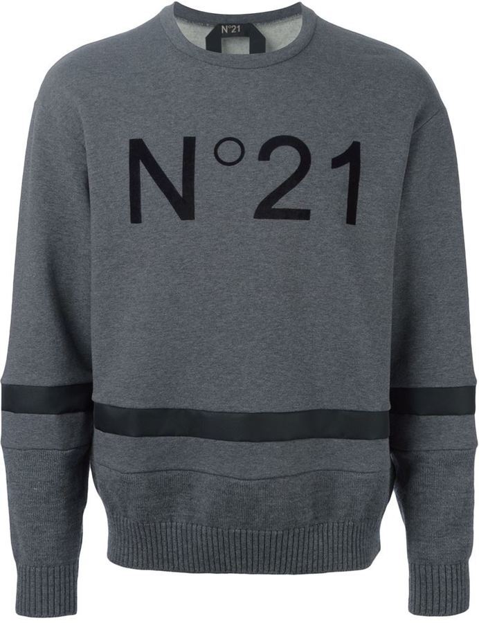 No.21 No21 Logo Print Sweatshirt, $277 | farfetch.com | Lookastic