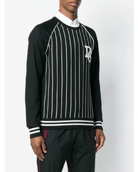 Dolce & Gabbana Striped Logo Patch Sweater