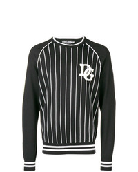Dolce & Gabbana Striped Logo Patch Sweater