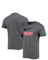 Nike Anthracite Paris Saint Germain Swoosh Club T Shirt At Nordstrom