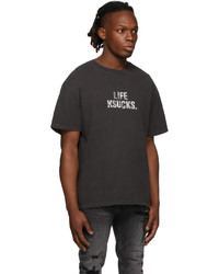 Ksubi Black Biggie Faded T Shirt